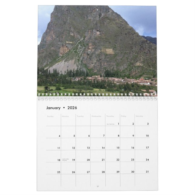 Calendario de Perú (Jan 2026)