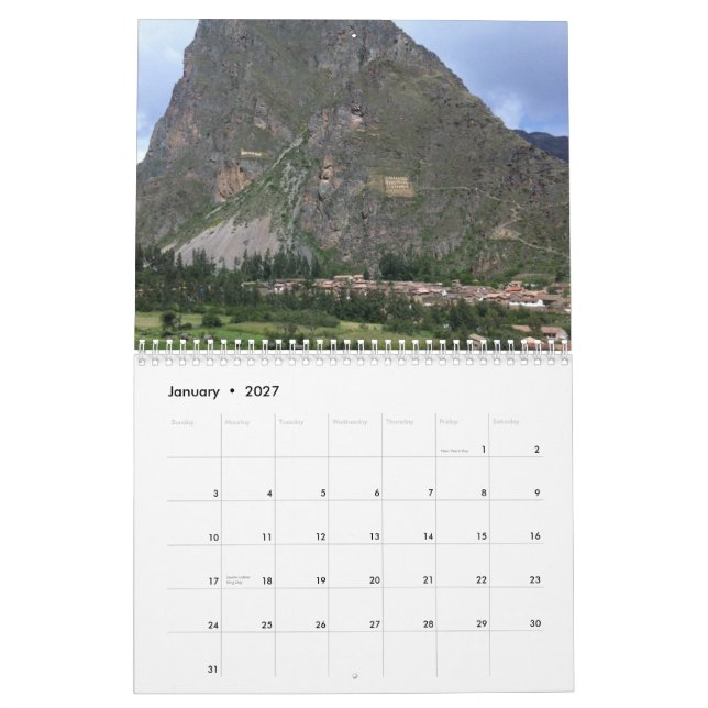 Calendario de Perú (Jan 2027)