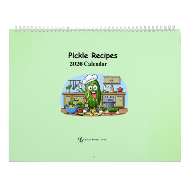 Calendario de Pickle 2026 con Recetas (Reverso)