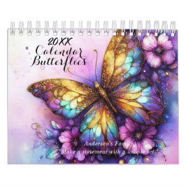 Calendario de pintura de mariposas
