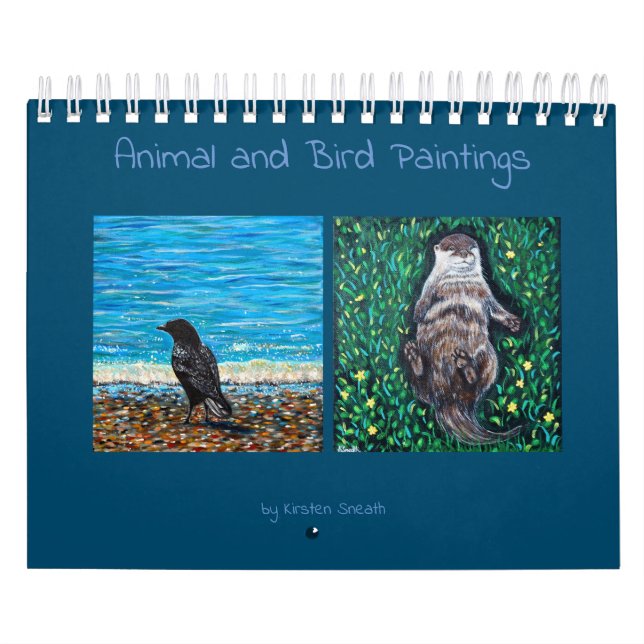 Calendario de pinturas de animales y aves (Tapa)