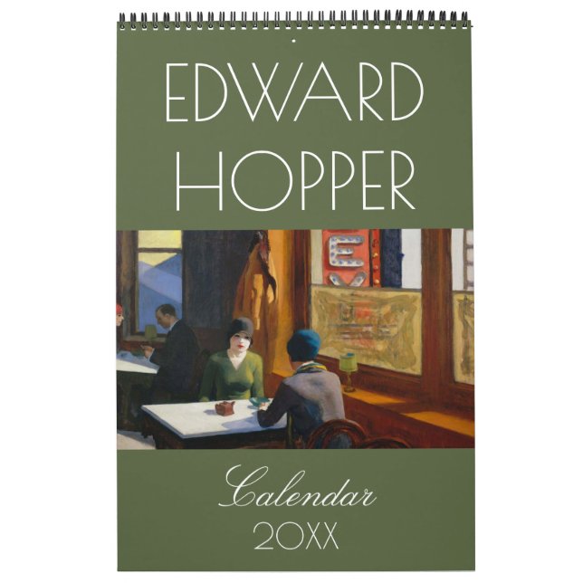 Calendario de pinturas de Edward Hopper de 2026 (Tapa)
