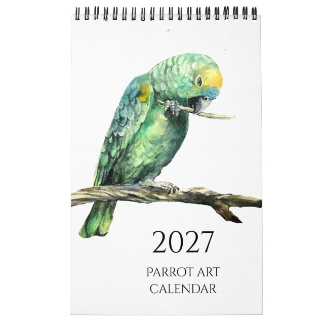 Calendario de pinturas de loros (Tapa)