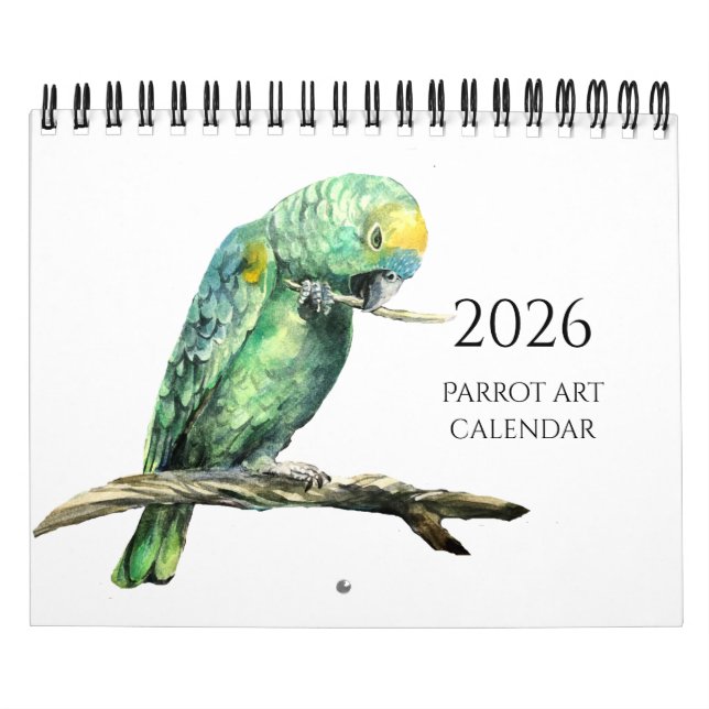 Calendario de pinturas de loros (Tapa)