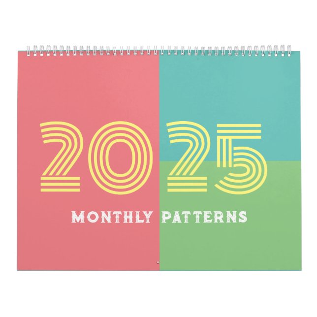 Calendario de planes y patrones mensuales de 2025 (Tapa)