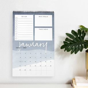 Calendario de planificación mensual de color de ag