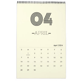 Calendario de planificadores minimalistas