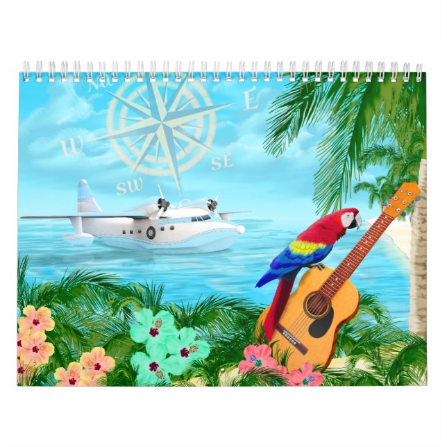 Calendario de Playa de las Islas Tropicales (Tapa)
