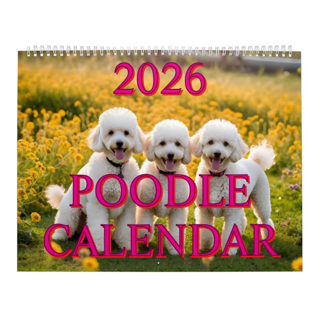 CALENDARIO DE POODLE DE 2026 (Tapa)