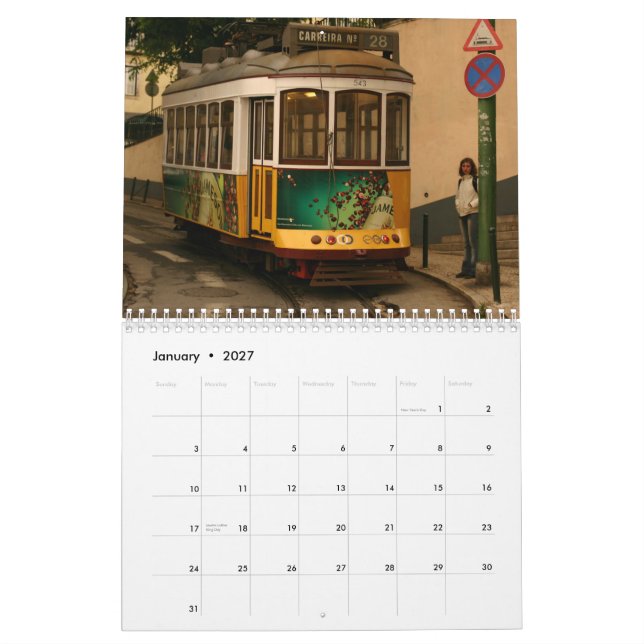 Calendario de Portugal 2011 (Jan 2027)