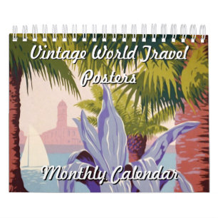 Calendario de Pósteres de Viajes Antiguos del Mund