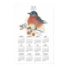 Calendario de Posters de año completo de Bluebird 