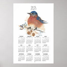 Calendario de Posters de año completo de Bluebird