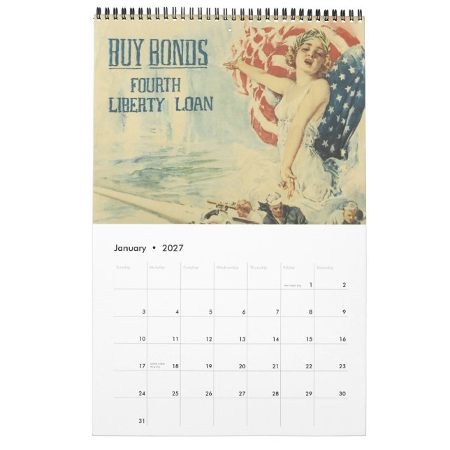 Calendario de Posters de guerra de época 2011 (Jan 2027)