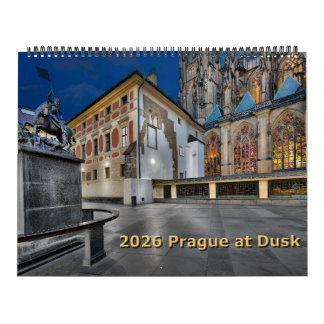 Calendario de Praga al Anochecer 2026