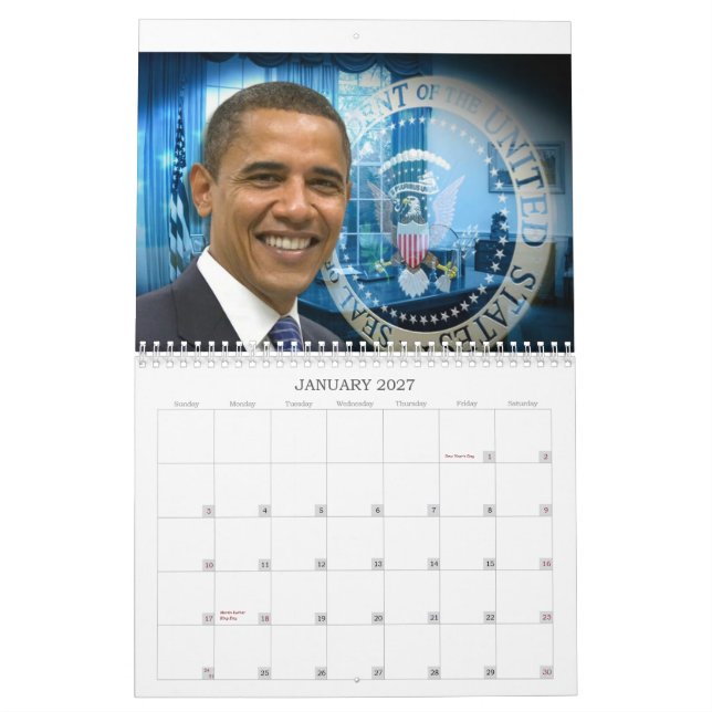 Calendario de presidente Barack Obama 2013 (Jan 2027)