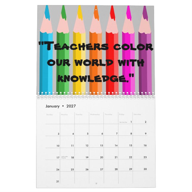 Calendario de profesores (Jan 2027)