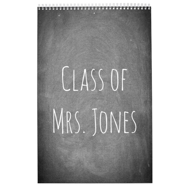 Calendario de profesores de pizarra de 2018 Texto  (Tapa)