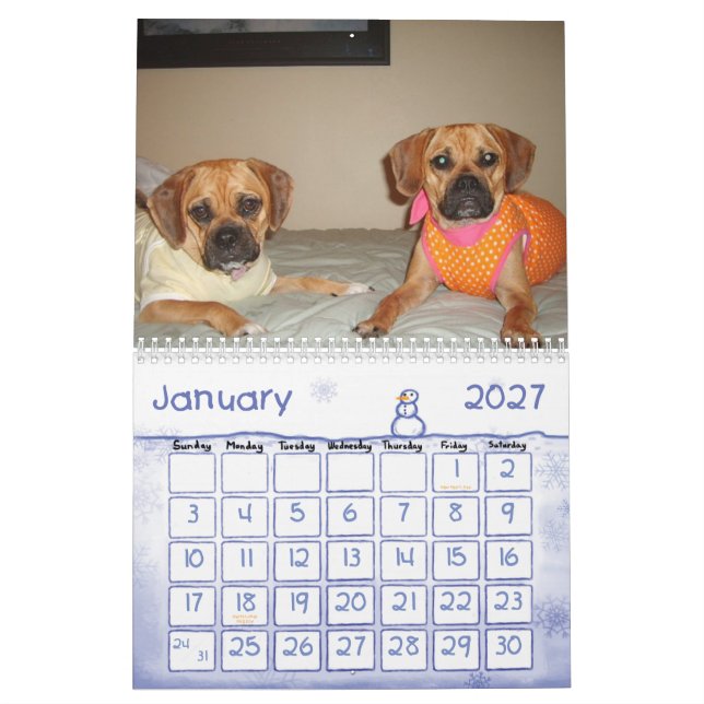 Calendario de Puggle (Jan 2027)