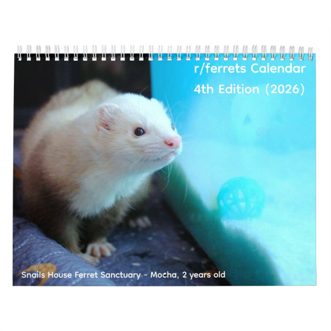 Calendario de r/ferrets 4ta Edición (2026) (Tapa)