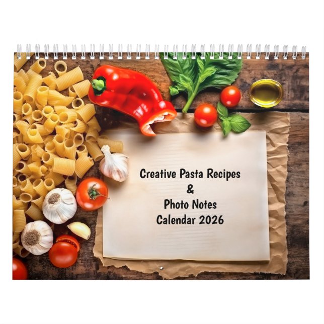 Calendario de Recetas Creativas de Pasta y Notas F (Tapa)