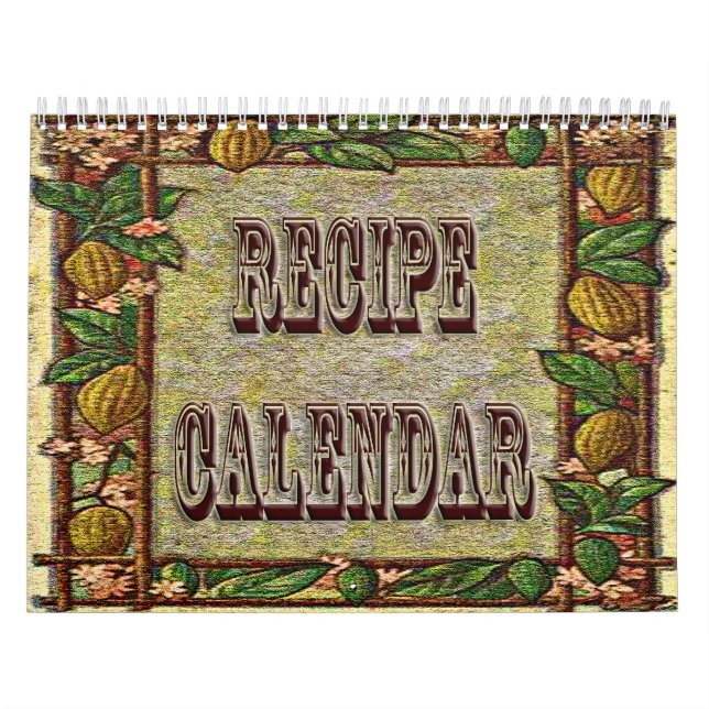 Calendario de recetas de 12 meses 20XX (Tapa)