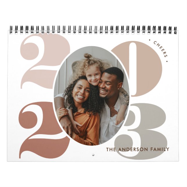 Calendario de Recuerdos de fotografía multifamilia (Tapa)