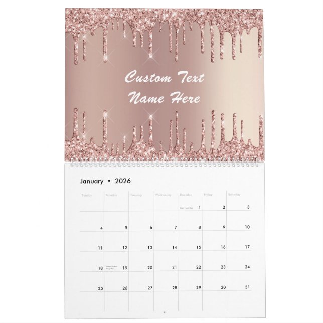 Calendario de Regalo con Texto Personalizado Brill (Jan 2026)