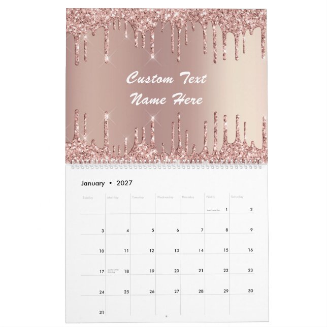 Calendario de Regalo con Texto Personalizado Brill (Jan 2027)
