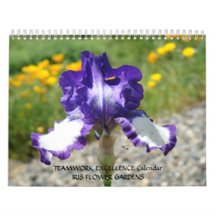 CALENDARIO DE REGALO DE OFFICE Iris Flowers Trabaj