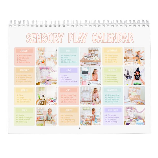 Calendario de reproducción sensorial (Reverso)