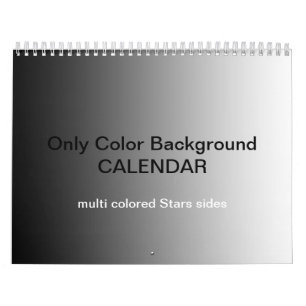 Calendario de respaldo de color único - estrellas 