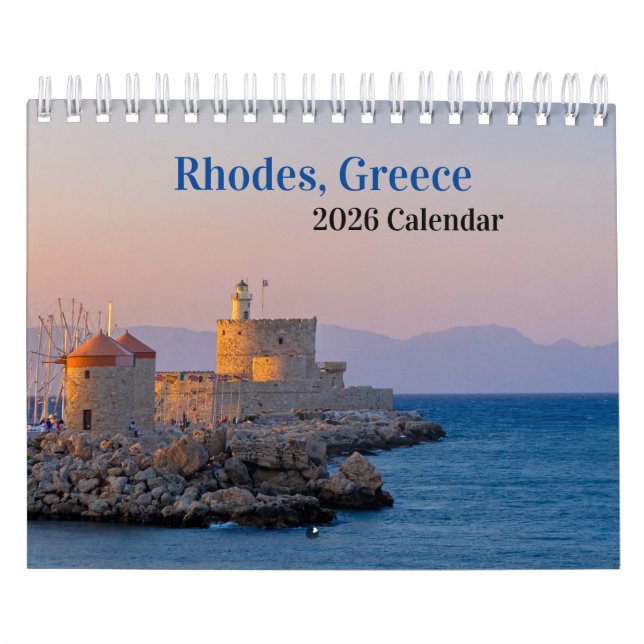 Calendario de Rhodes, Grecia 2026 (Tapa)