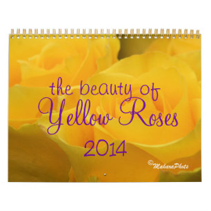 Calendario de Rosas Amarillas 2014 -EDITAR AÑO com