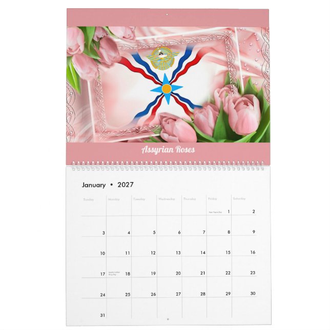 Calendario de Rosas asirios 2024 (Jan 2027)