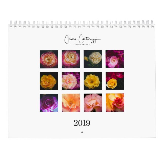 Calendario de rosas de 2019 (Reverso)