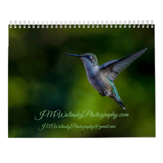 Calendario de Ruby Throated Hummingbird 2025