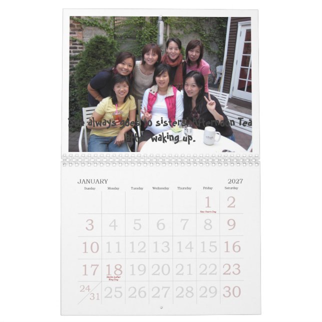 Calendario de s de señora Yi '- lluv de i esto (Jan 2027)