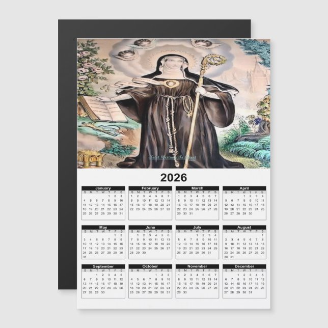 Calendario de Santa Gertrudis la Grande 2026 (Anverso/Reverso)