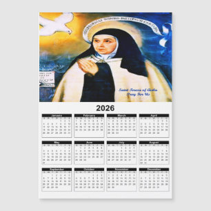 Calendario de Santa Teresa de Ávila 2026