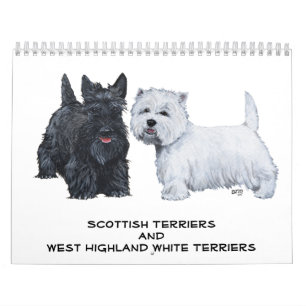 Calendario de Scotties y Westies