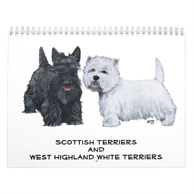 Calendario de Scotties y Westies (Tapa)