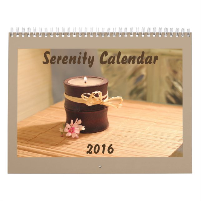 Calendario de Serenidad 2016 (Tapa)