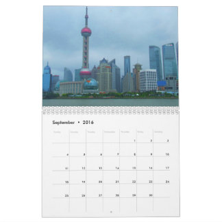 Calendario de Shangai China 2016