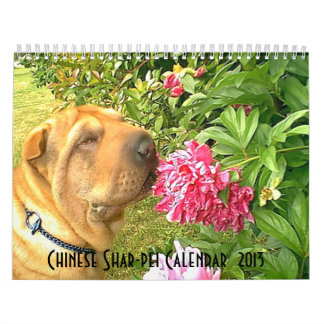 Calendario de Shar-pei del chino