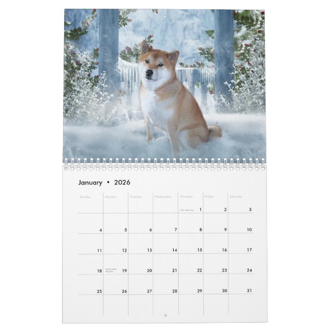 Calendario de Shiba Inu (Jan 2026)