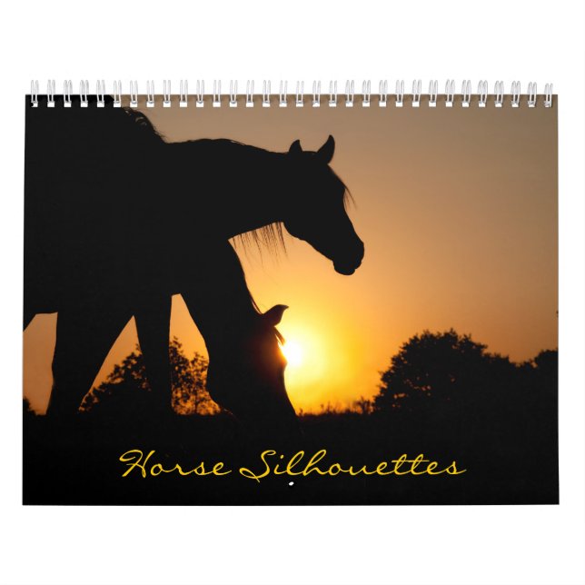 Calendario de siluetas de caballos (Tapa)