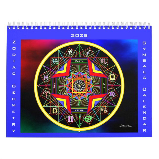 Calendario de simbala de geometría zodiaca de 2025 (Tapa)