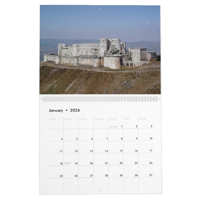 Calendario de Siria y de Turquía - 24 meses (Jan 2026)