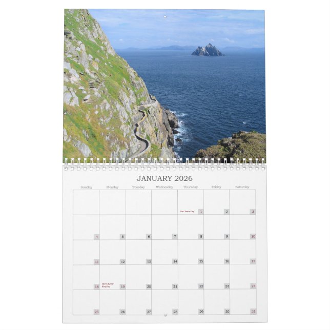 Calendario de Skellig Michael (Jan 2026)